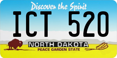 ND license plate ICT520