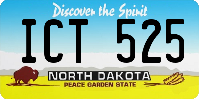 ND license plate ICT525