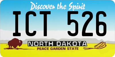 ND license plate ICT526