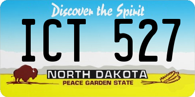 ND license plate ICT527