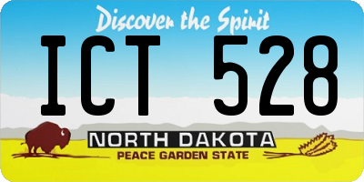 ND license plate ICT528