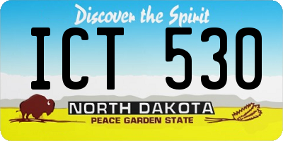 ND license plate ICT530