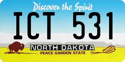 ND license plate ICT531