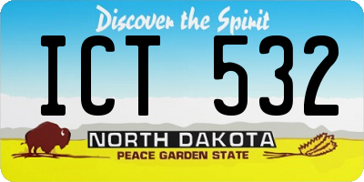 ND license plate ICT532