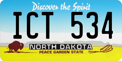 ND license plate ICT534