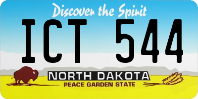 ND license plate ICT544