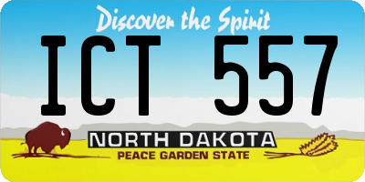 ND license plate ICT557