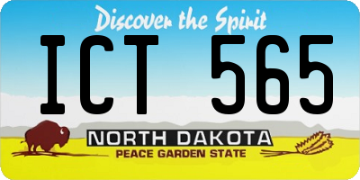 ND license plate ICT565