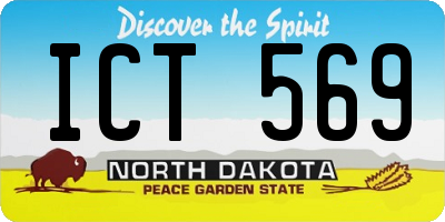 ND license plate ICT569