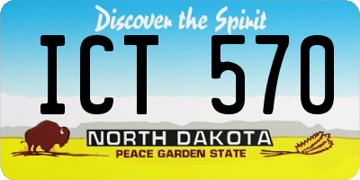 ND license plate ICT570