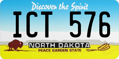 ND license plate ICT576