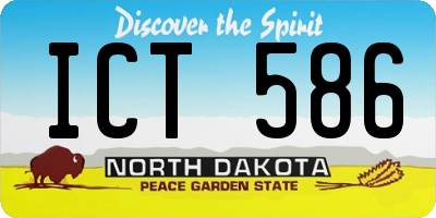 ND license plate ICT586