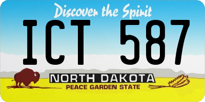 ND license plate ICT587