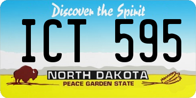 ND license plate ICT595