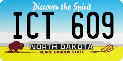 ND license plate ICT609