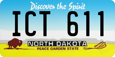 ND license plate ICT611