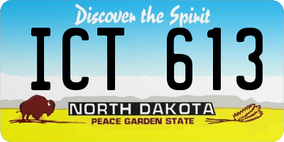 ND license plate ICT613