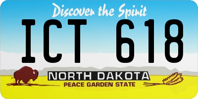 ND license plate ICT618
