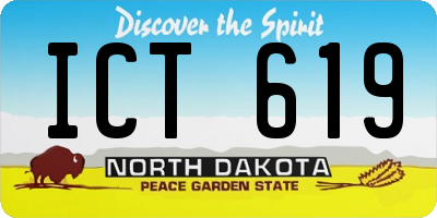 ND license plate ICT619