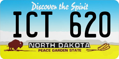 ND license plate ICT620