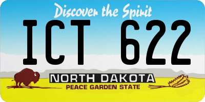 ND license plate ICT622