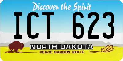 ND license plate ICT623
