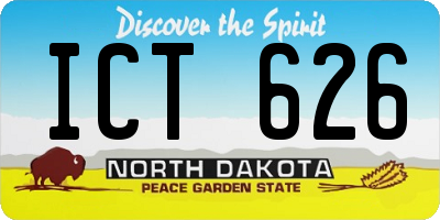 ND license plate ICT626