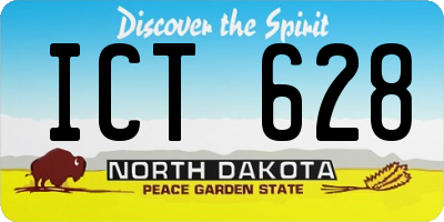 ND license plate ICT628