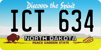 ND license plate ICT634