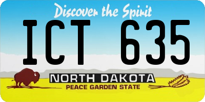 ND license plate ICT635
