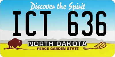 ND license plate ICT636
