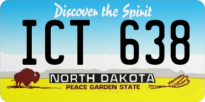 ND license plate ICT638