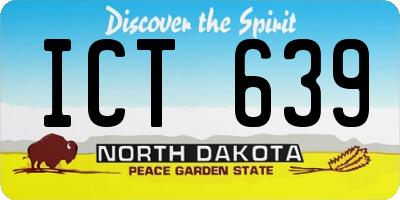 ND license plate ICT639