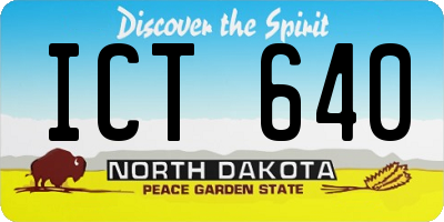 ND license plate ICT640