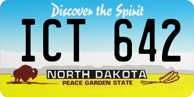 ND license plate ICT642