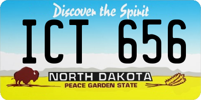 ND license plate ICT656