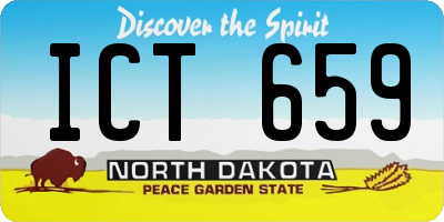 ND license plate ICT659
