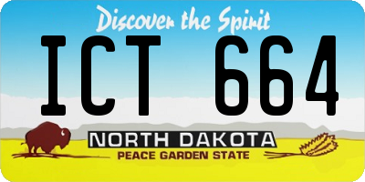 ND license plate ICT664