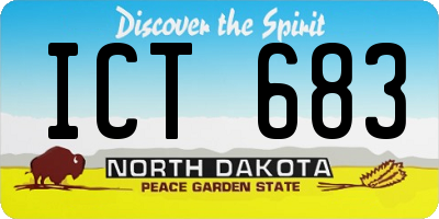 ND license plate ICT683