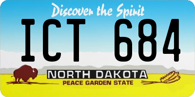 ND license plate ICT684