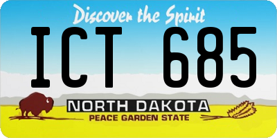 ND license plate ICT685
