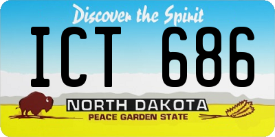 ND license plate ICT686