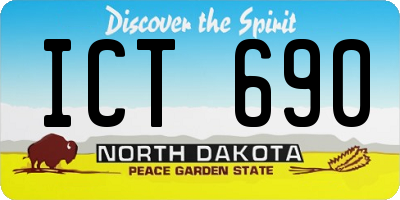ND license plate ICT690