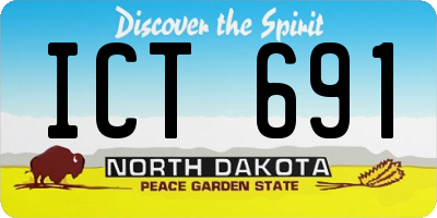 ND license plate ICT691