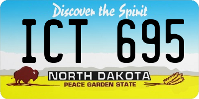 ND license plate ICT695