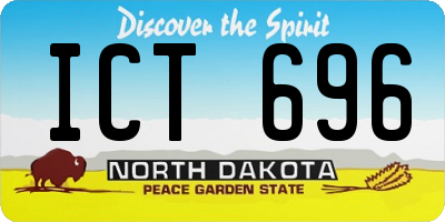 ND license plate ICT696
