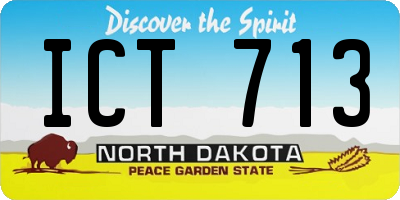 ND license plate ICT713