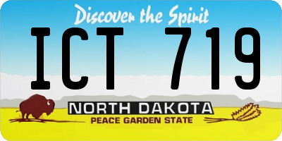 ND license plate ICT719