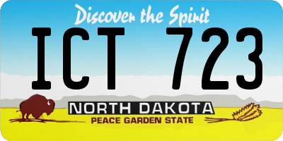 ND license plate ICT723