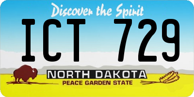 ND license plate ICT729